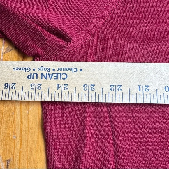 Peter Millar v-neck burgundy WOOL  sweater size XL NWT - Picture 6 of 11